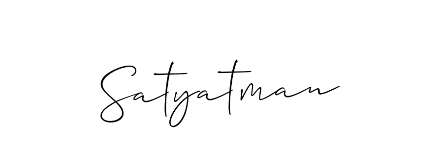 It looks lik you need a new signature style for name Satyatman. Design unique handwritten (Allison_Script) signature with our free signature maker in just a few clicks. Satyatman signature style 2 images and pictures png