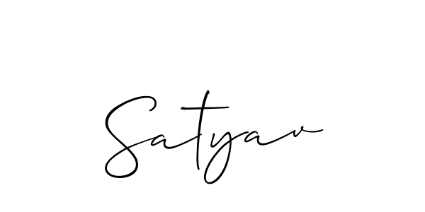 Create a beautiful signature design for name Satyav. With this signature (Allison_Script) fonts, you can make a handwritten signature for free. Satyav signature style 2 images and pictures png