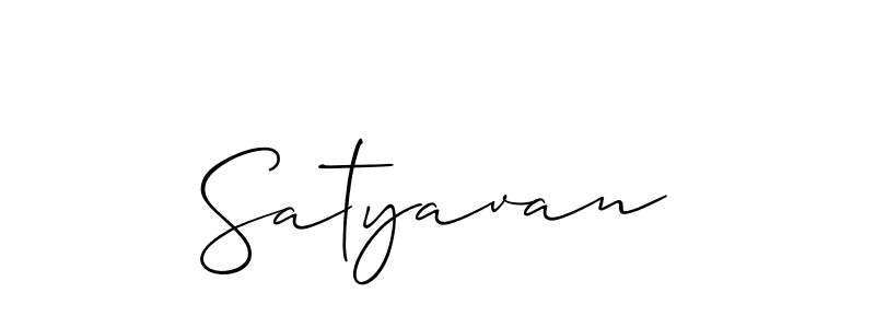 The best way (Allison_Script) to make a short signature is to pick only two or three words in your name. The name Satyavan include a total of six letters. For converting this name. Satyavan signature style 2 images and pictures png