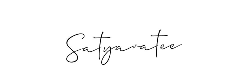 How to make Satyavatee signature? Allison_Script is a professional autograph style. Create handwritten signature for Satyavatee name. Satyavatee signature style 2 images and pictures png