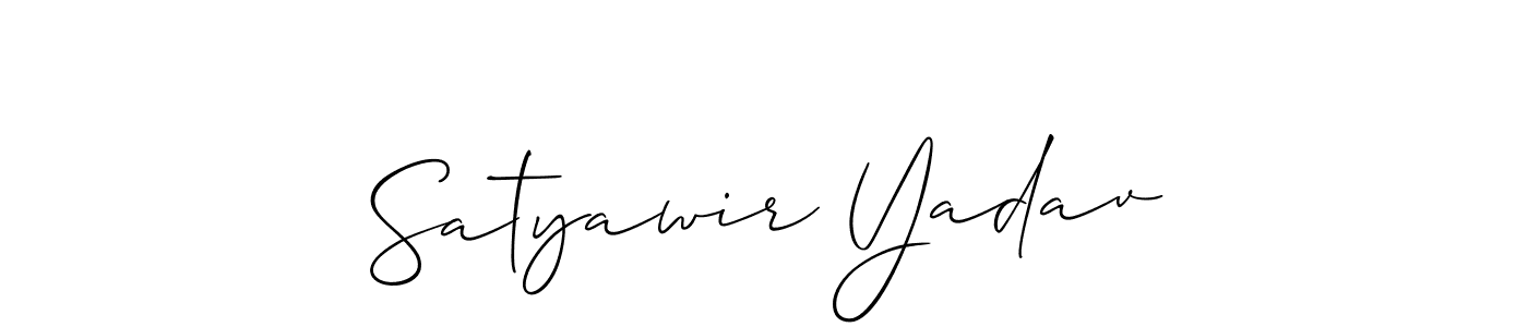 How to make Satyawir Yadav name signature. Use Allison_Script style for creating short signs online. This is the latest handwritten sign. Satyawir Yadav signature style 2 images and pictures png