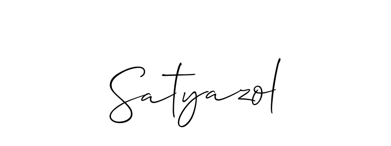 Design your own signature with our free online signature maker. With this signature software, you can create a handwritten (Allison_Script) signature for name Satyazol. Satyazol signature style 2 images and pictures png