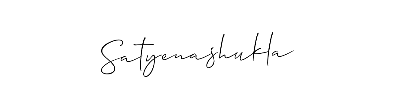Create a beautiful signature design for name Satyenashukla. With this signature (Allison_Script) fonts, you can make a handwritten signature for free. Satyenashukla signature style 2 images and pictures png