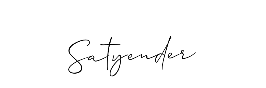 Use a signature maker to create a handwritten signature online. With this signature software, you can design (Allison_Script) your own signature for name Satyender. Satyender signature style 2 images and pictures png