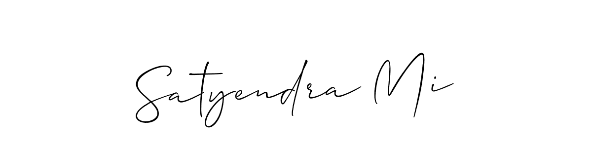 Create a beautiful signature design for name Satyendra Mi. With this signature (Allison_Script) fonts, you can make a handwritten signature for free. Satyendra Mi signature style 2 images and pictures png