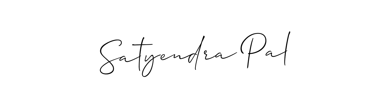 Allison_Script is a professional signature style that is perfect for those who want to add a touch of class to their signature. It is also a great choice for those who want to make their signature more unique. Get Satyendra Pal name to fancy signature for free. Satyendra Pal signature style 2 images and pictures png