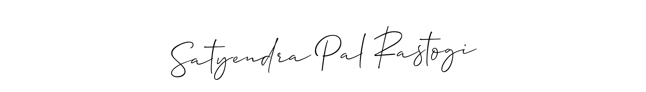 The best way (Allison_Script) to make a short signature is to pick only two or three words in your name. The name Satyendra Pal Rastogi include a total of six letters. For converting this name. Satyendra Pal Rastogi signature style 2 images and pictures png