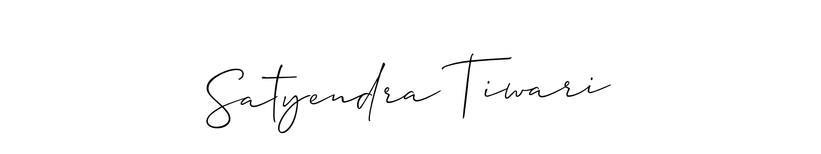 How to make Satyendra Tiwari name signature. Use Allison_Script style for creating short signs online. This is the latest handwritten sign. Satyendra Tiwari signature style 2 images and pictures png