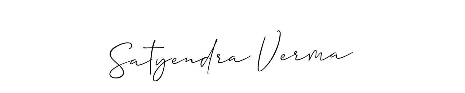 Make a beautiful signature design for name Satyendra Verma. With this signature (Allison_Script) style, you can create a handwritten signature for free. Satyendra Verma signature style 2 images and pictures png