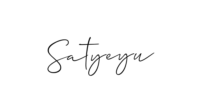 Also You can easily find your signature by using the search form. We will create Satyeyu name handwritten signature images for you free of cost using Allison_Script sign style. Satyeyu signature style 2 images and pictures png