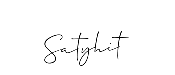 Also You can easily find your signature by using the search form. We will create Satyhit name handwritten signature images for you free of cost using Allison_Script sign style. Satyhit signature style 2 images and pictures png