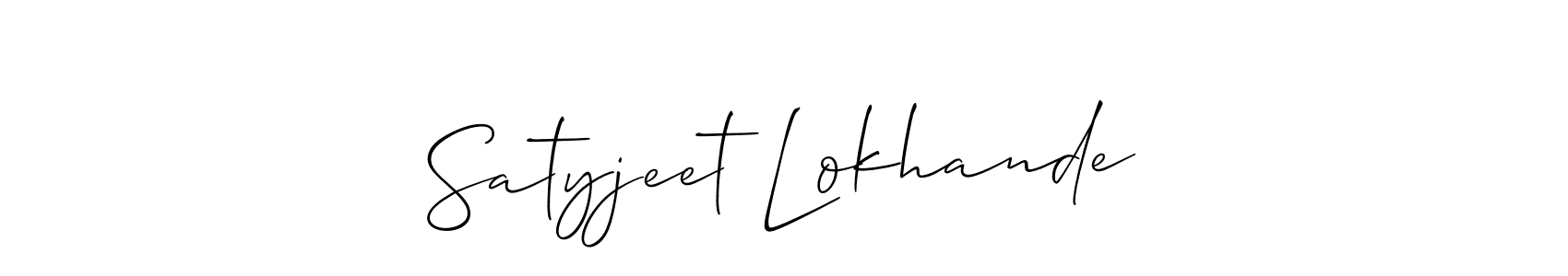 Similarly Allison_Script is the best handwritten signature design. Signature creator online .You can use it as an online autograph creator for name Satyjeet Lokhande. Satyjeet Lokhande signature style 2 images and pictures png