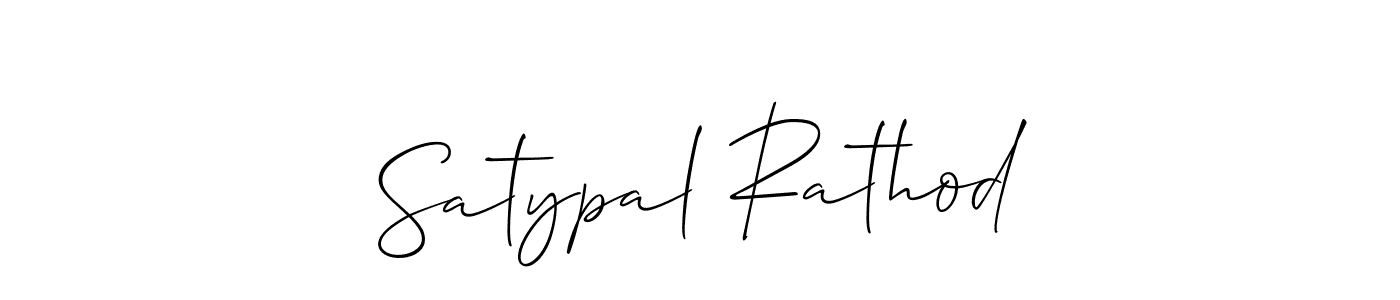 How to make Satypal Rathod name signature. Use Allison_Script style for creating short signs online. This is the latest handwritten sign. Satypal Rathod signature style 2 images and pictures png