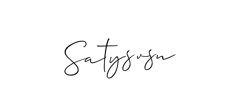 Make a beautiful signature design for name Satysvsn. With this signature (Allison_Script) style, you can create a handwritten signature for free. Satysvsn signature style 2 images and pictures png