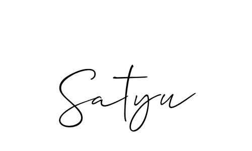 It looks lik you need a new signature style for name Satyu. Design unique handwritten (Allison_Script) signature with our free signature maker in just a few clicks. Satyu signature style 2 images and pictures png