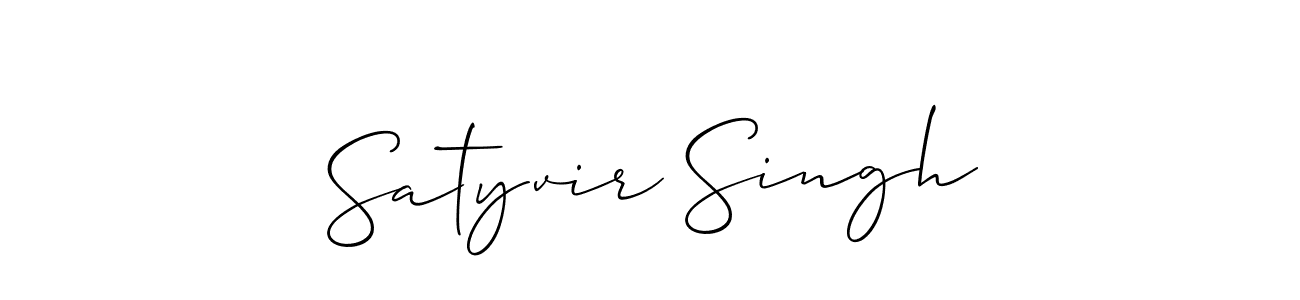 Design your own signature with our free online signature maker. With this signature software, you can create a handwritten (Allison_Script) signature for name Satyvir Singh. Satyvir Singh signature style 2 images and pictures png