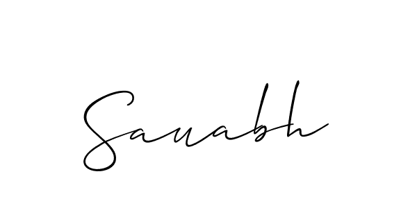 Make a beautiful signature design for name Sauabh. With this signature (Allison_Script) style, you can create a handwritten signature for free. Sauabh signature style 2 images and pictures png