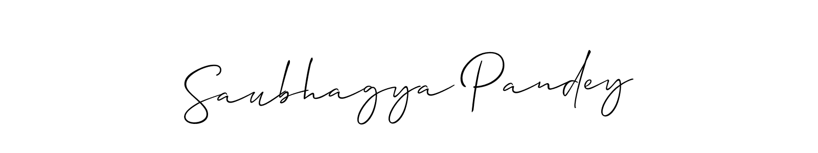 Use a signature maker to create a handwritten signature online. With this signature software, you can design (Allison_Script) your own signature for name Saubhagya Pandey. Saubhagya Pandey signature style 2 images and pictures png