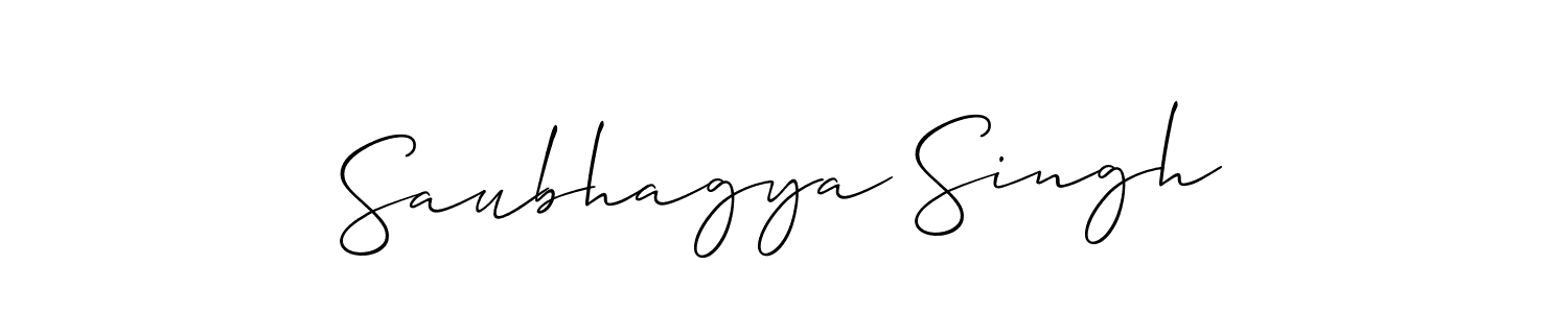 How to make Saubhagya Singh signature? Allison_Script is a professional autograph style. Create handwritten signature for Saubhagya Singh name. Saubhagya Singh signature style 2 images and pictures png