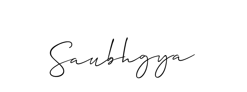 The best way (Allison_Script) to make a short signature is to pick only two or three words in your name. The name Saubhgya include a total of six letters. For converting this name. Saubhgya signature style 2 images and pictures png