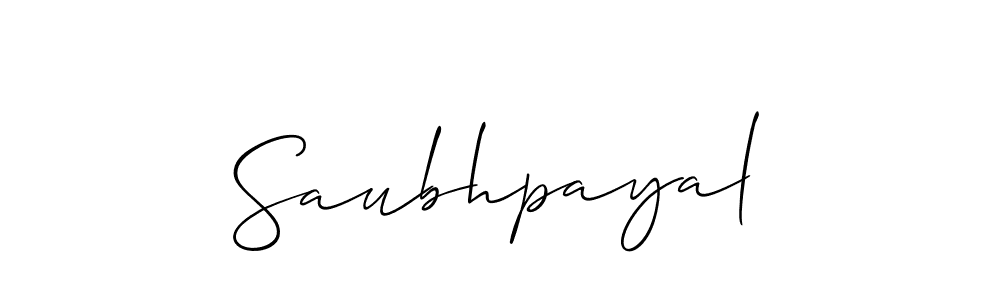 Create a beautiful signature design for name Saubhpayal. With this signature (Allison_Script) fonts, you can make a handwritten signature for free. Saubhpayal signature style 2 images and pictures png