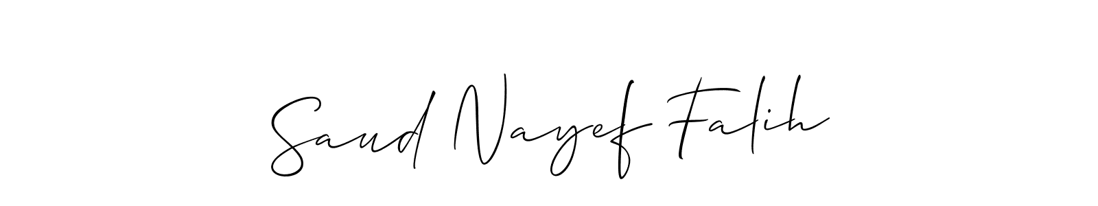 You can use this online signature creator to create a handwritten signature for the name Saud Nayef Falih. This is the best online autograph maker. Saud Nayef Falih signature style 2 images and pictures png