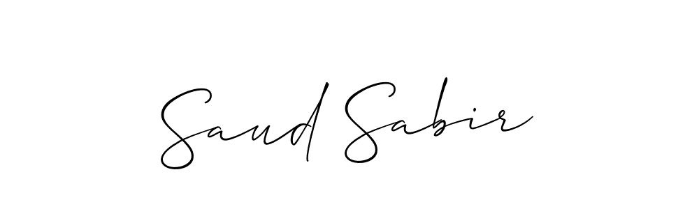 How to make Saud Sabir signature? Allison_Script is a professional autograph style. Create handwritten signature for Saud Sabir name. Saud Sabir signature style 2 images and pictures png