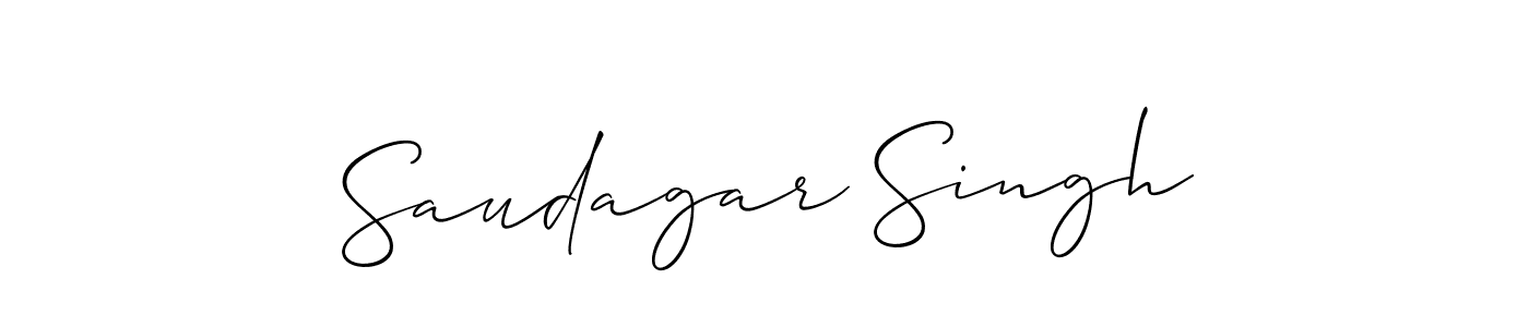 Create a beautiful signature design for name Saudagar Singh. With this signature (Allison_Script) fonts, you can make a handwritten signature for free. Saudagar Singh signature style 2 images and pictures png