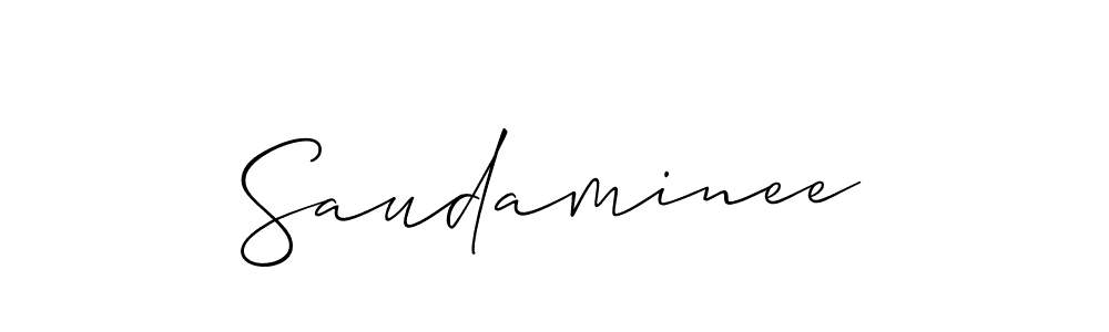 Create a beautiful signature design for name Saudaminee. With this signature (Allison_Script) fonts, you can make a handwritten signature for free. Saudaminee signature style 2 images and pictures png