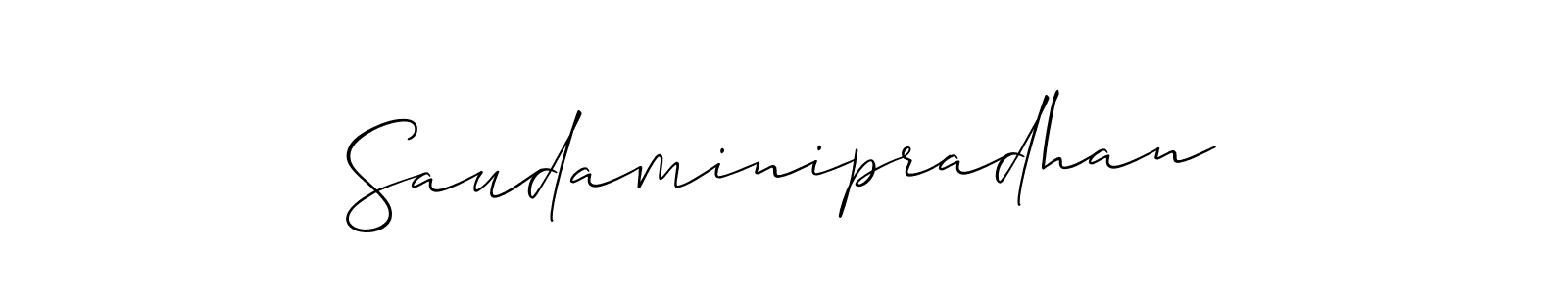 Use a signature maker to create a handwritten signature online. With this signature software, you can design (Allison_Script) your own signature for name Saudaminipradhan. Saudaminipradhan signature style 2 images and pictures png