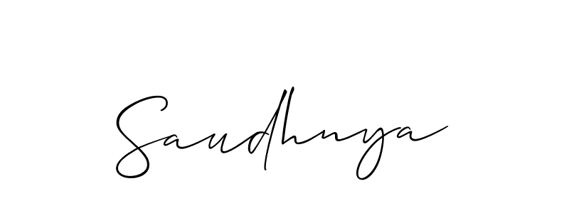 Design your own signature with our free online signature maker. With this signature software, you can create a handwritten (Allison_Script) signature for name Saudhnya. Saudhnya signature style 2 images and pictures png