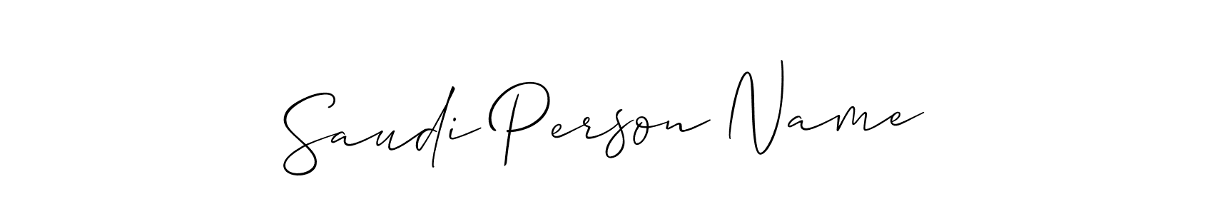 if you are searching for the best signature style for your name Saudi Person Name. so please give up your signature search. here we have designed multiple signature styles  using Allison_Script. Saudi Person Name signature style 2 images and pictures png