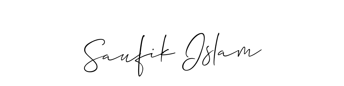 Similarly Allison_Script is the best handwritten signature design. Signature creator online .You can use it as an online autograph creator for name Saufik Islam. Saufik Islam signature style 2 images and pictures png