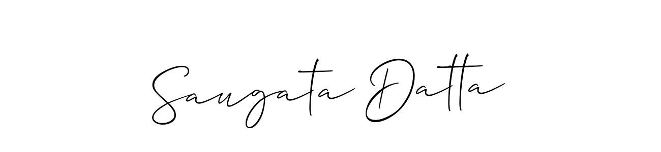 Use a signature maker to create a handwritten signature online. With this signature software, you can design (Allison_Script) your own signature for name Saugata Datta. Saugata Datta signature style 2 images and pictures png