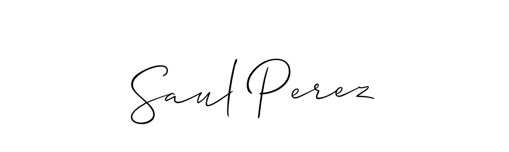 How to Draw Saul Perez signature style? Allison_Script is a latest design signature styles for name Saul Perez. Saul Perez signature style 2 images and pictures png