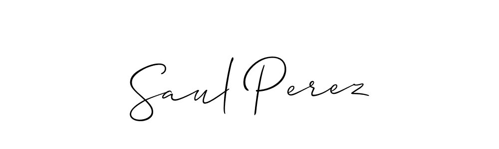 Design your own signature with our free online signature maker. With this signature software, you can create a handwritten (Allison_Script) signature for name Saul Perez. Saul Perez signature style 2 images and pictures png