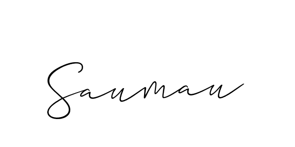 Design your own signature with our free online signature maker. With this signature software, you can create a handwritten (Allison_Script) signature for name Saumau. Saumau signature style 2 images and pictures png