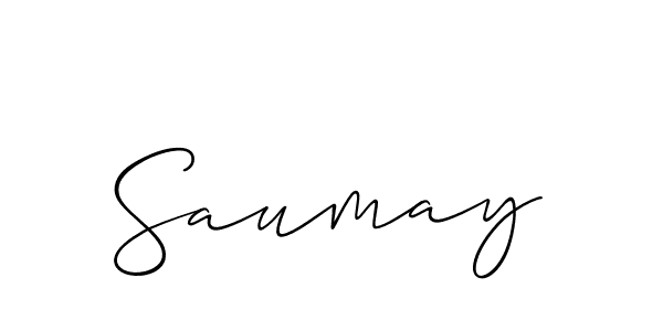 How to make Saumay name signature. Use Allison_Script style for creating short signs online. This is the latest handwritten sign. Saumay signature style 2 images and pictures png