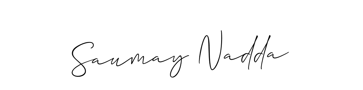 You can use this online signature creator to create a handwritten signature for the name Saumay Nadda. This is the best online autograph maker. Saumay Nadda signature style 2 images and pictures png