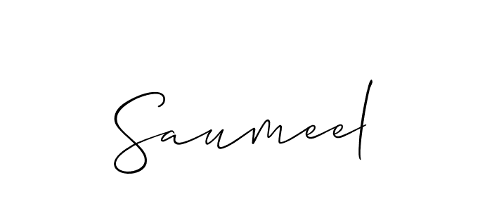 Saumeel stylish signature style. Best Handwritten Sign (Allison_Script) for my name. Handwritten Signature Collection Ideas for my name Saumeel. Saumeel signature style 2 images and pictures png