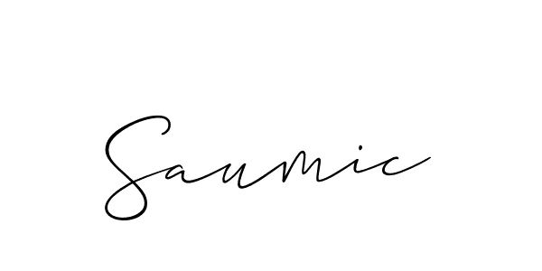 Saumic stylish signature style. Best Handwritten Sign (Allison_Script) for my name. Handwritten Signature Collection Ideas for my name Saumic. Saumic signature style 2 images and pictures png