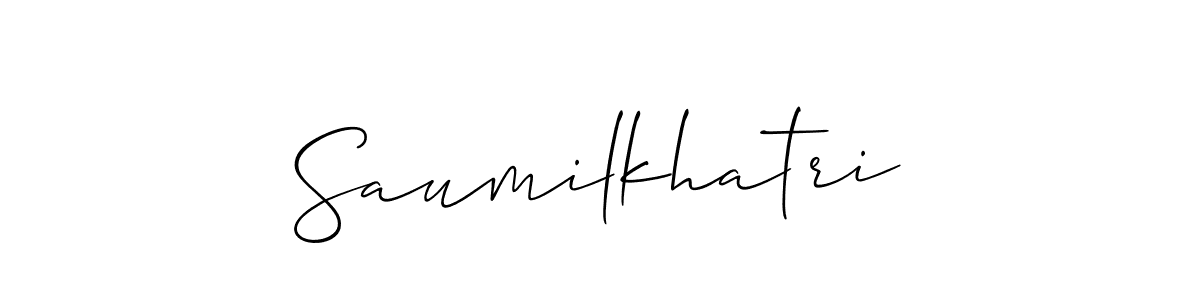 How to Draw Saumilkhatri signature style? Allison_Script is a latest design signature styles for name Saumilkhatri. Saumilkhatri signature style 2 images and pictures png