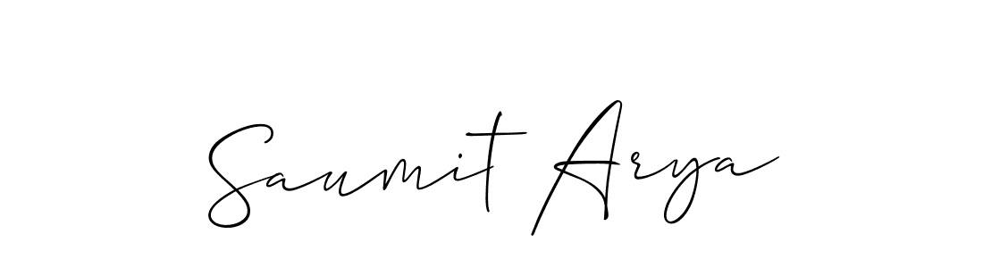 How to make Saumit Arya name signature. Use Allison_Script style for creating short signs online. This is the latest handwritten sign. Saumit Arya signature style 2 images and pictures png