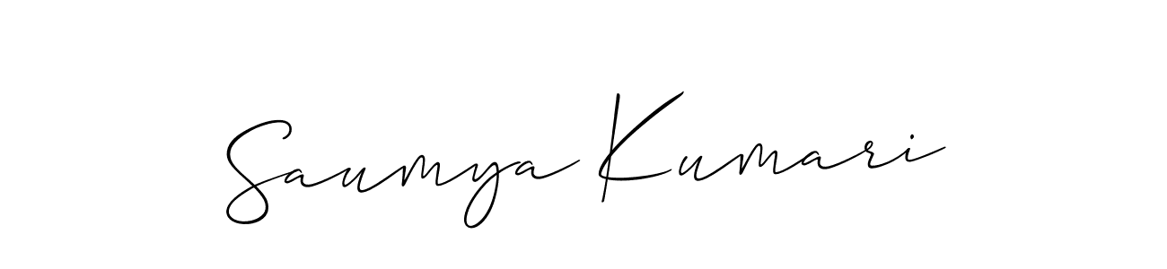 Use a signature maker to create a handwritten signature online. With this signature software, you can design (Allison_Script) your own signature for name Saumya Kumari. Saumya Kumari signature style 2 images and pictures png