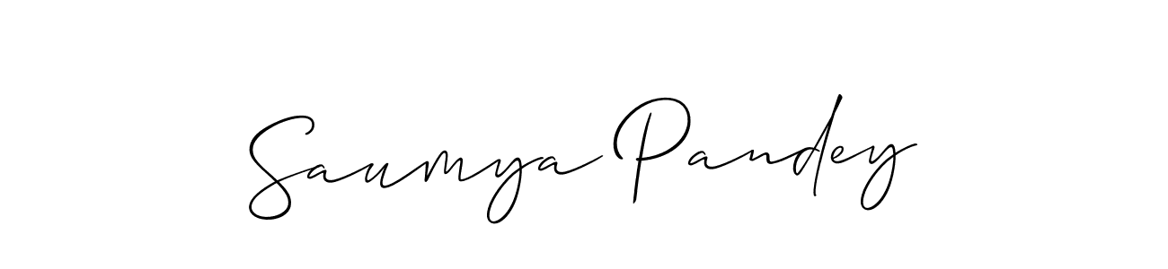 Create a beautiful signature design for name Saumya Pandey. With this signature (Allison_Script) fonts, you can make a handwritten signature for free. Saumya Pandey signature style 2 images and pictures png