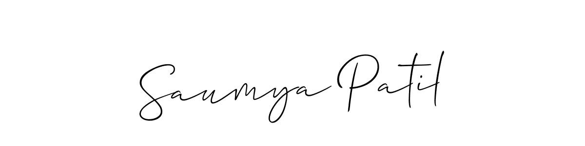 Saumya Patil stylish signature style. Best Handwritten Sign (Allison_Script) for my name. Handwritten Signature Collection Ideas for my name Saumya Patil. Saumya Patil signature style 2 images and pictures png