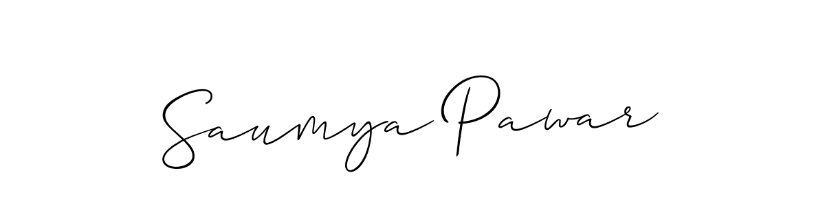 How to make Saumya Pawar signature? Allison_Script is a professional autograph style. Create handwritten signature for Saumya Pawar name. Saumya Pawar signature style 2 images and pictures png