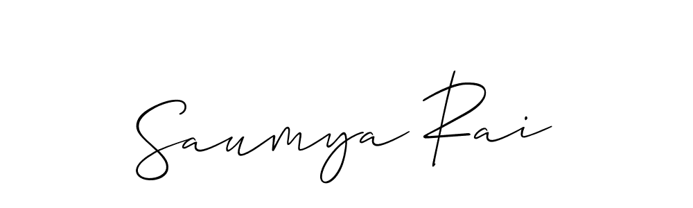 How to make Saumya Rai signature? Allison_Script is a professional autograph style. Create handwritten signature for Saumya Rai name. Saumya Rai signature style 2 images and pictures png