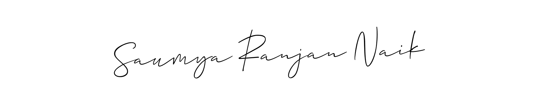 Design your own signature with our free online signature maker. With this signature software, you can create a handwritten (Allison_Script) signature for name Saumya Ranjan Naik. Saumya Ranjan Naik signature style 2 images and pictures png