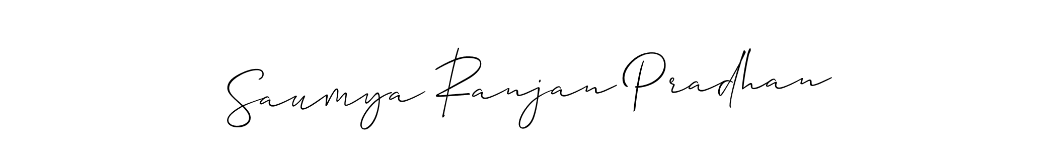 Use a signature maker to create a handwritten signature online. With this signature software, you can design (Allison_Script) your own signature for name Saumya Ranjan Pradhan. Saumya Ranjan Pradhan signature style 2 images and pictures png